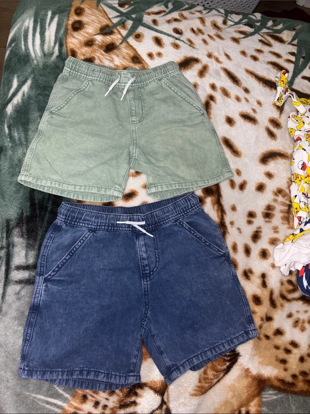 Bundle of (2) Boy Pull-On Shorts - Green and Blue 💚💙